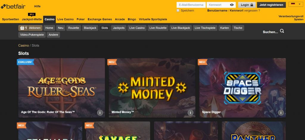 Betfair Casino Vorschau 