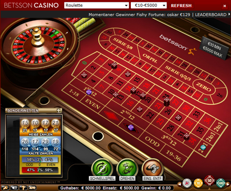 roulette im betsson casino