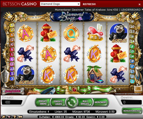 diamond dogs online slot im betsson casino