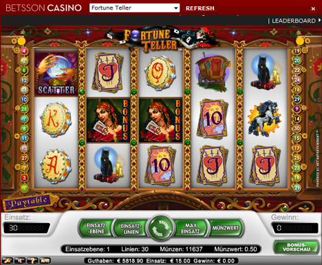 fortune teller online slot im betsson casino