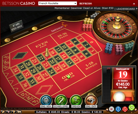 french roulette im betsson casino