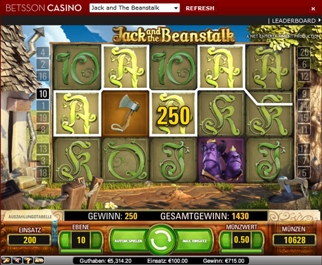 jack and the beanstalk casinospiel  im betsson casino