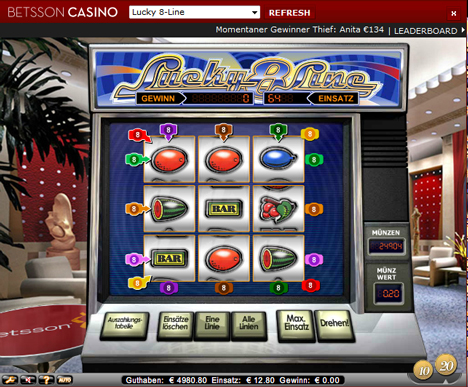 lucky 8 line online slot im betsson casino