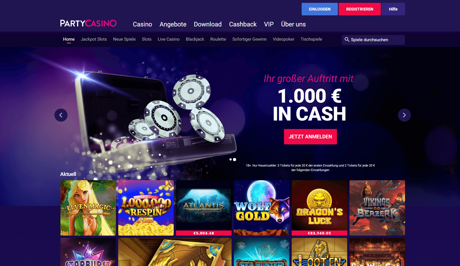 PartyCasino Vorschau