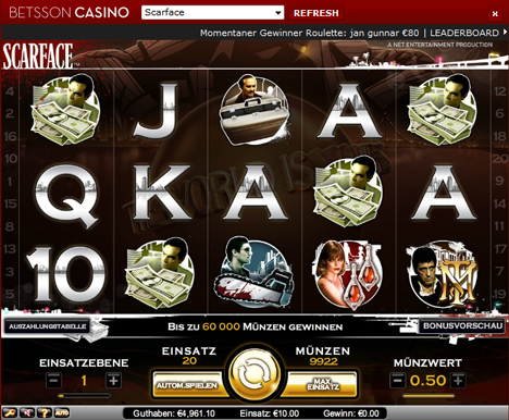 scareface online slot im betsson casino