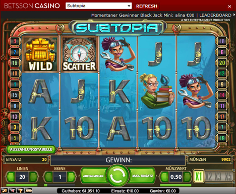 subtopia online slot im betsson casino