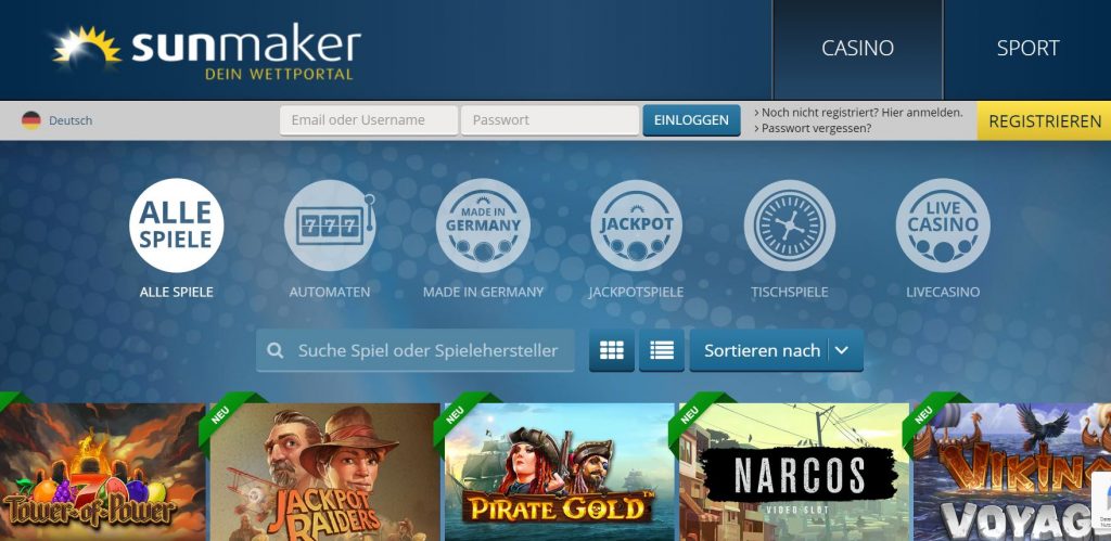 Sunmaker Casino Vorschau