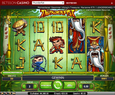 thunderfist online slot im betsson casino